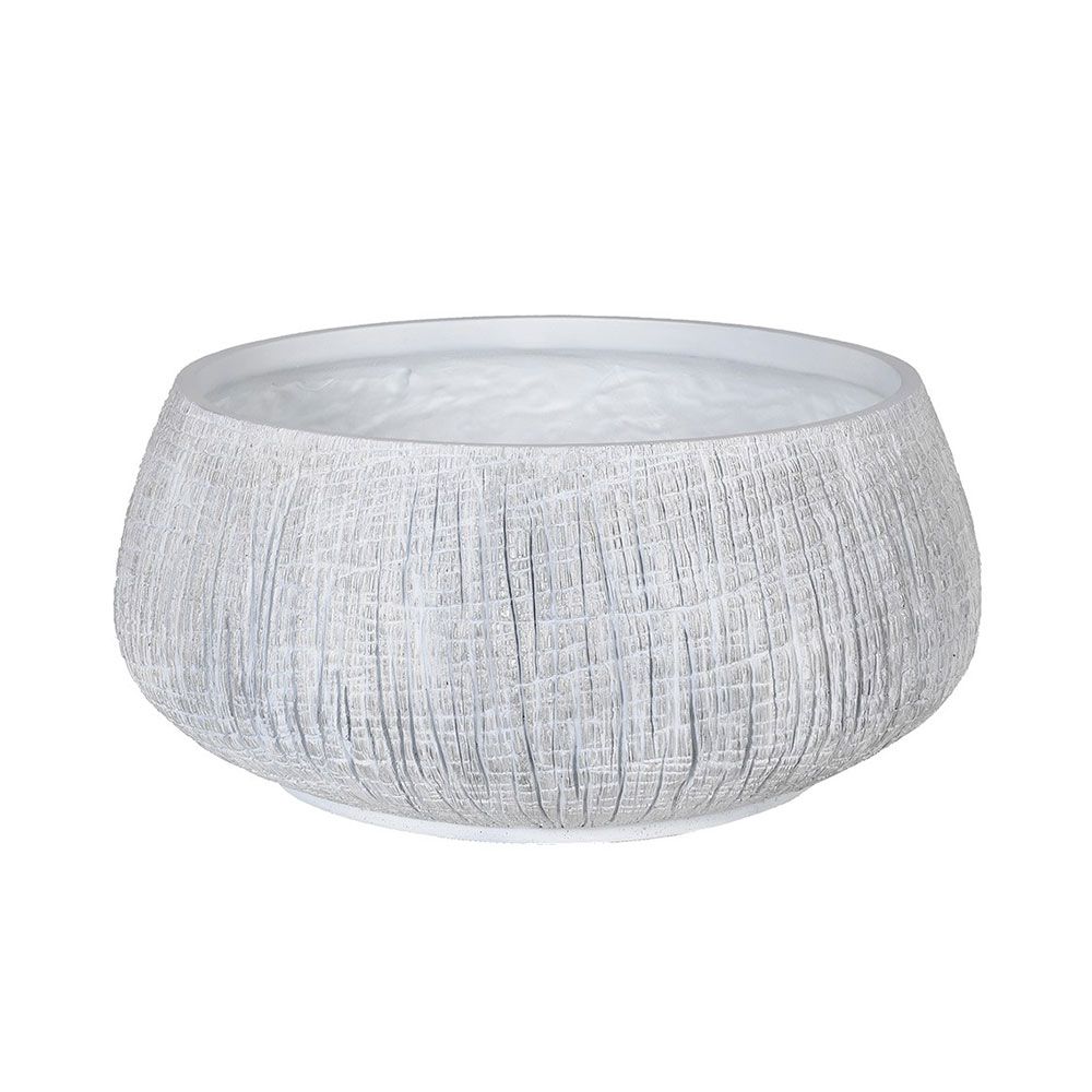 Stunning textured bowl in white and black finishes