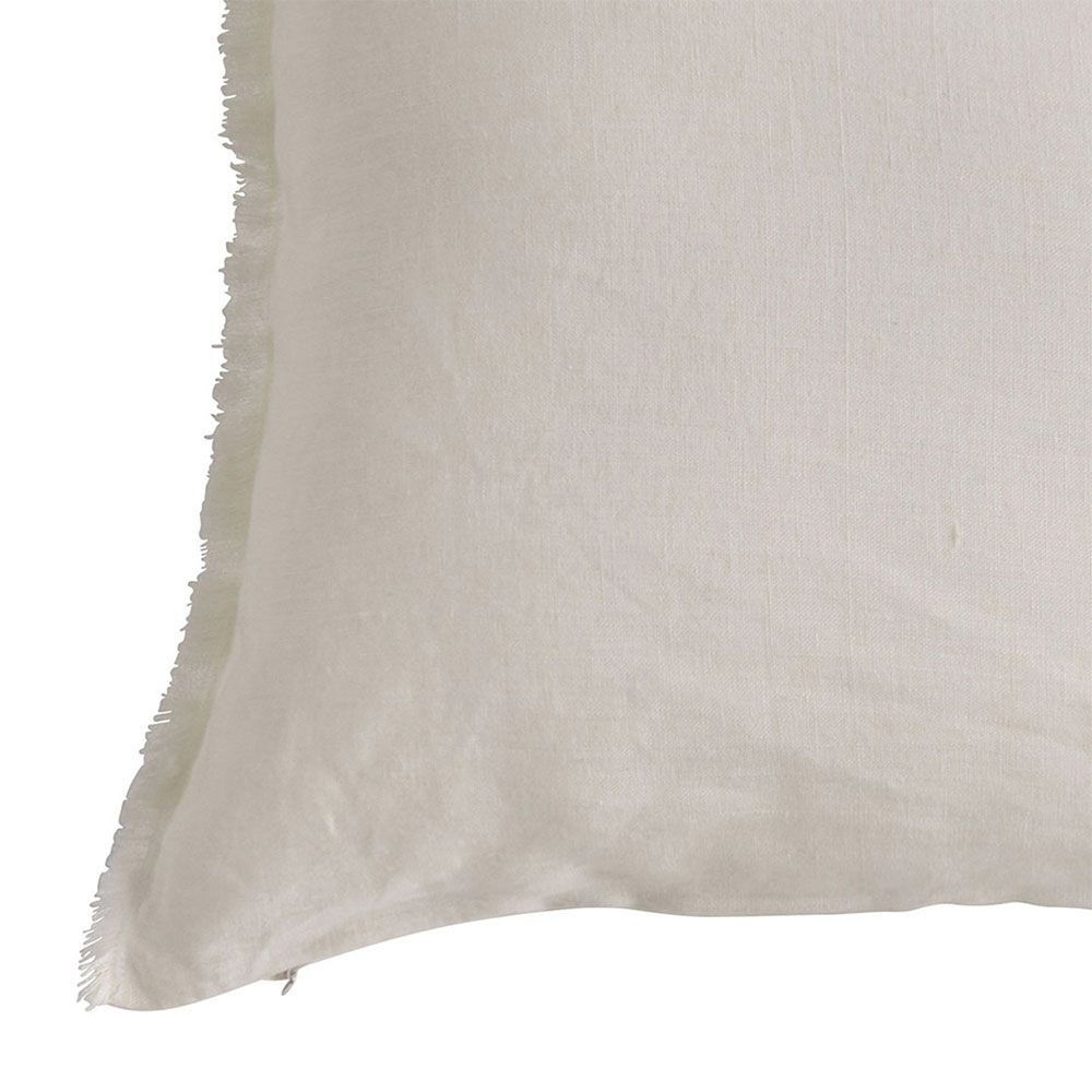 Lovely ivory cushion with fringed edges