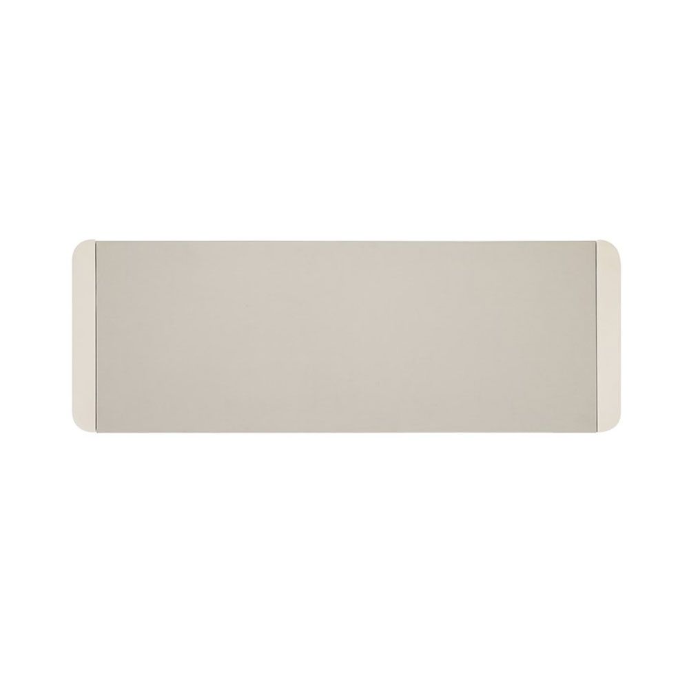 Gorgeously elegant chest of drawers with Matte Pearl finish and acrylic legs with brass details