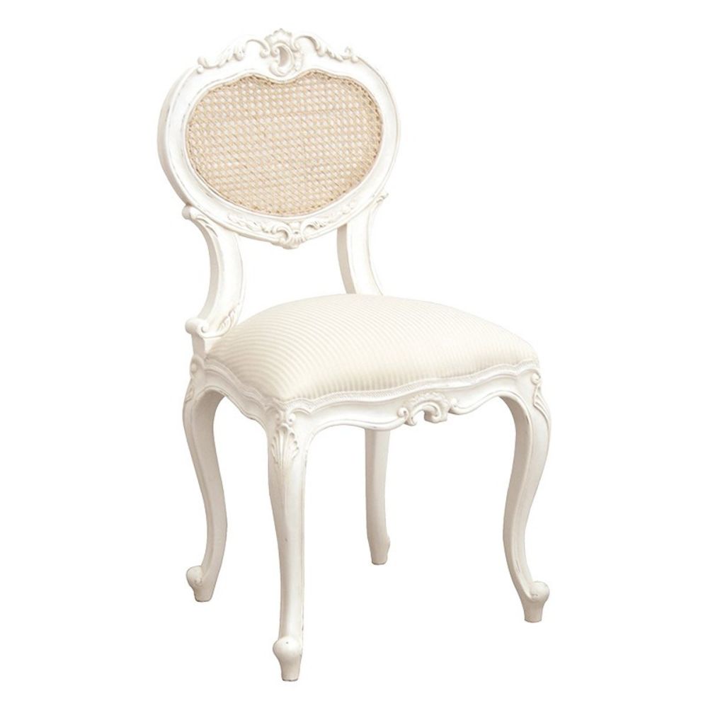 Classical White Bedroom Chair