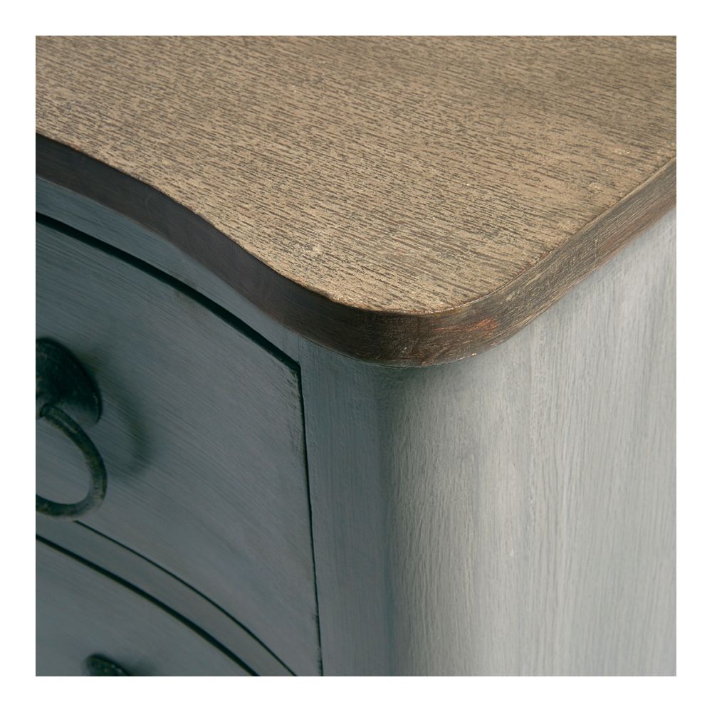 French grey wooden 4 drawer chest of drawers