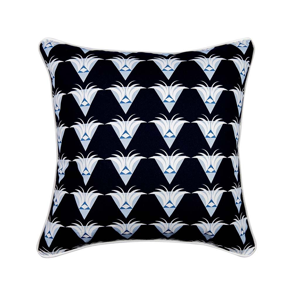 A fabulous art deco inspired cushion with a triangular pattern