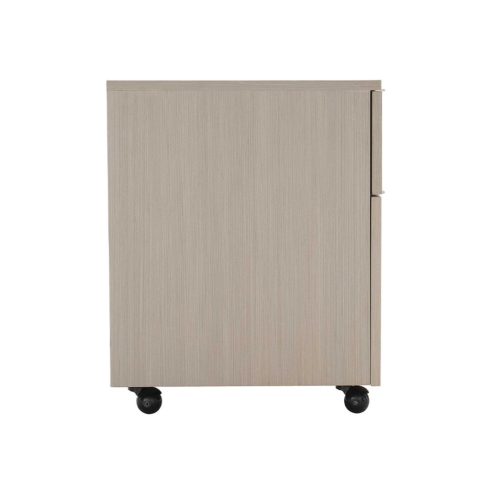 A luxury file cabinet by Bernhardt with two drawers and casters