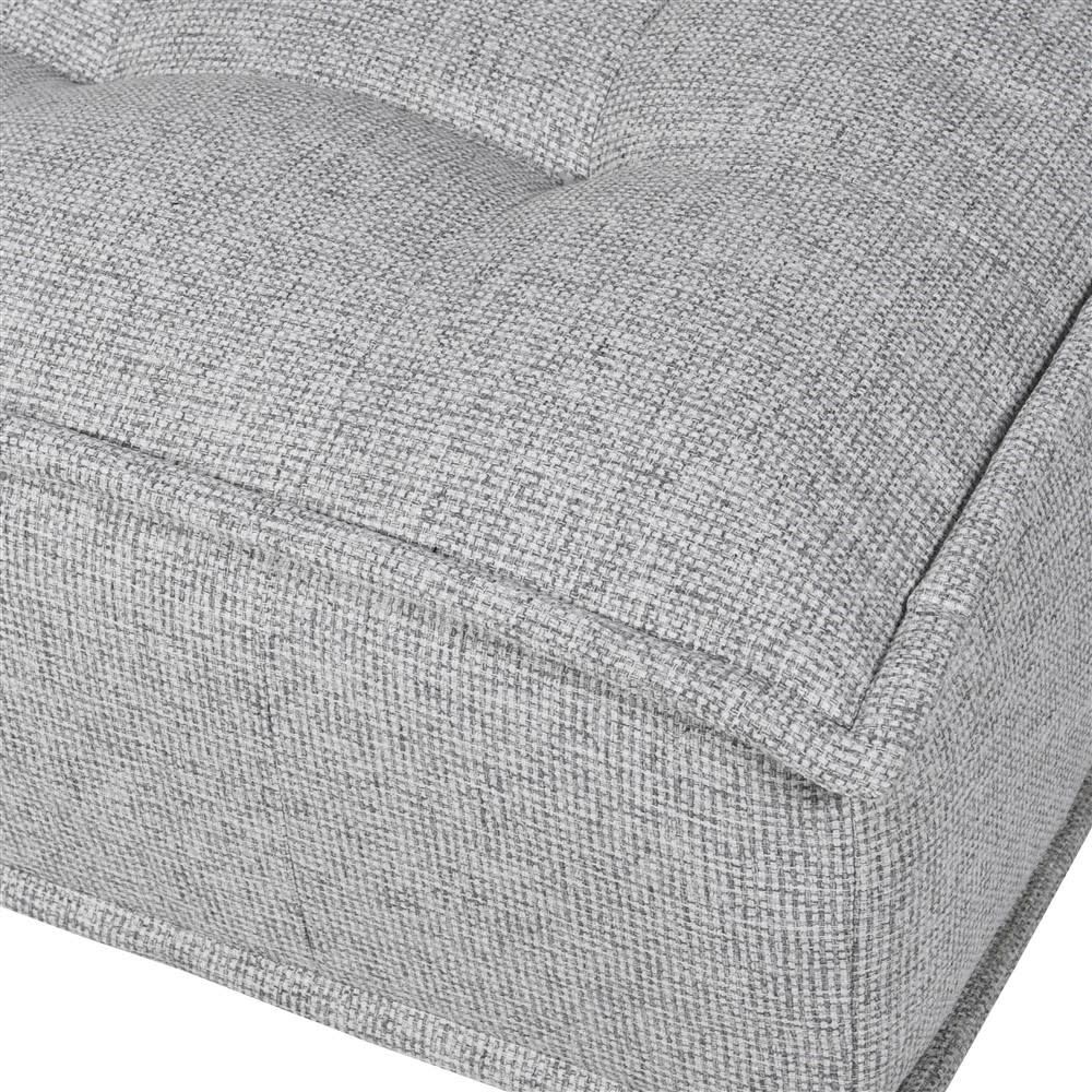 Luxurious grey linen lounge chair 