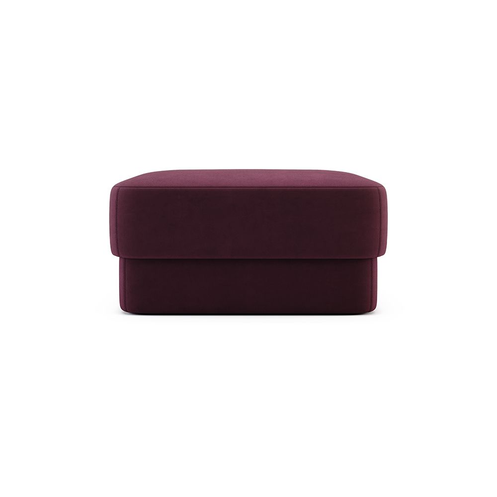 Luxury velvet square pouffe with sumptuous design