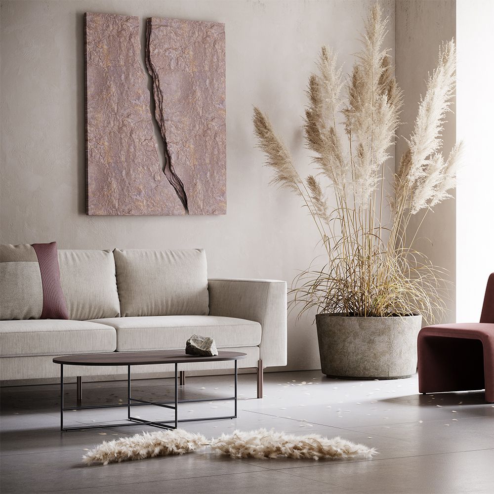 Luxury contemporary sofa with rose gold stainless steel legs 