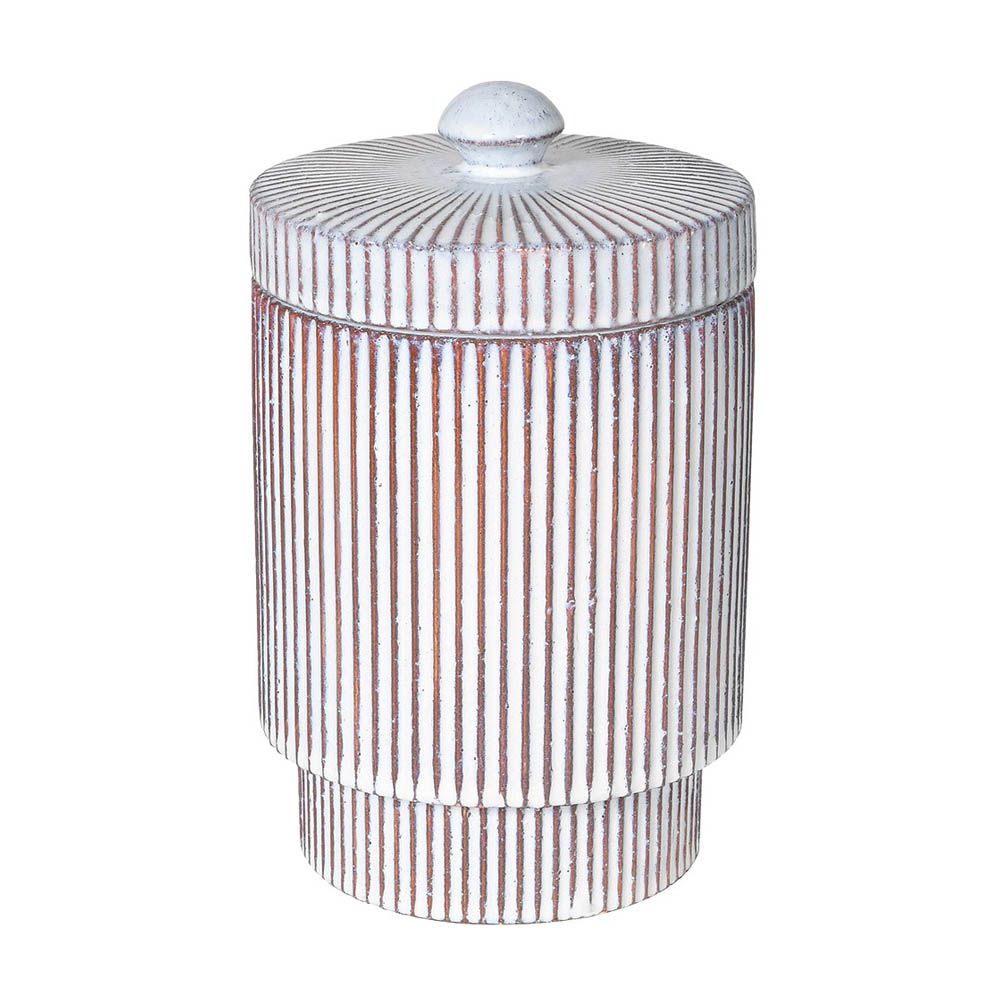 Gorgeous distressed finish jar with lid