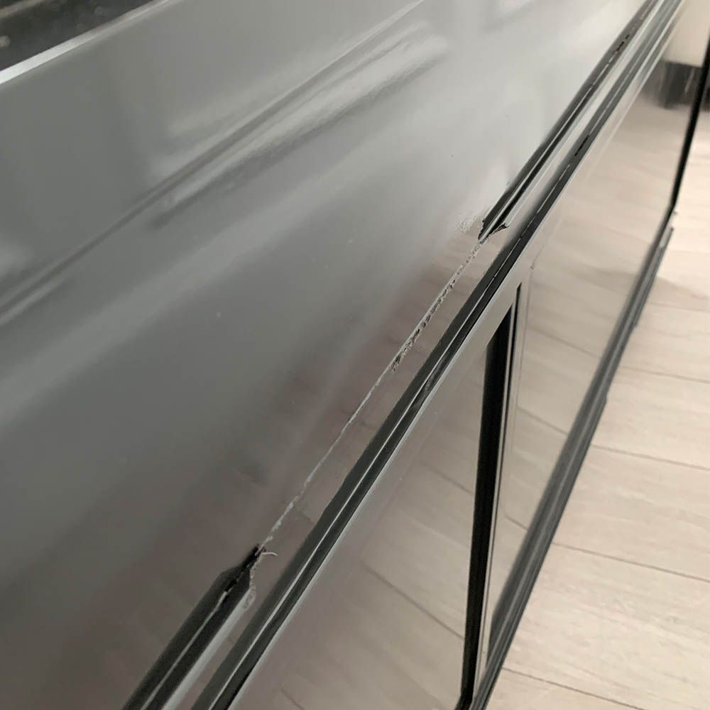 Chipped frame