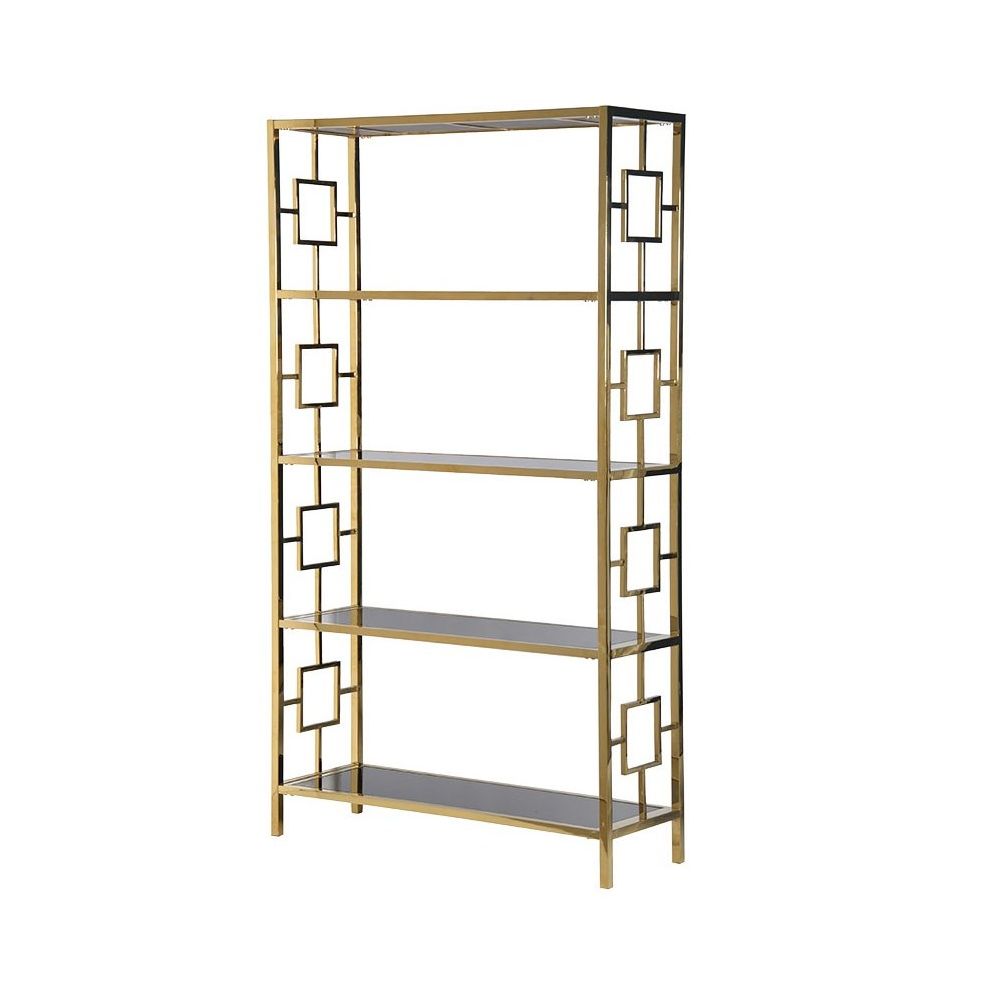 tall gold and black cabinet
