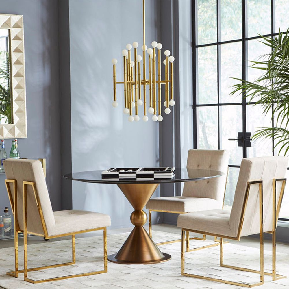 A luxury, monochrome backgammon set by Jonathan Adler with a high-contrast, luxe lacquer and velvet lining