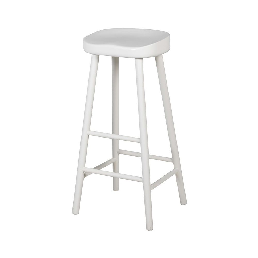 Scandinavian/farmhouse-inspired white birch stool
