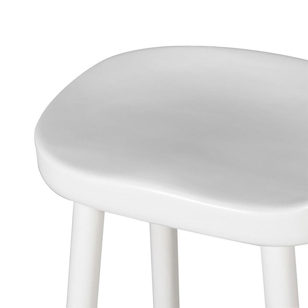 Scandinavian/farmhouse-inspired white birch stool