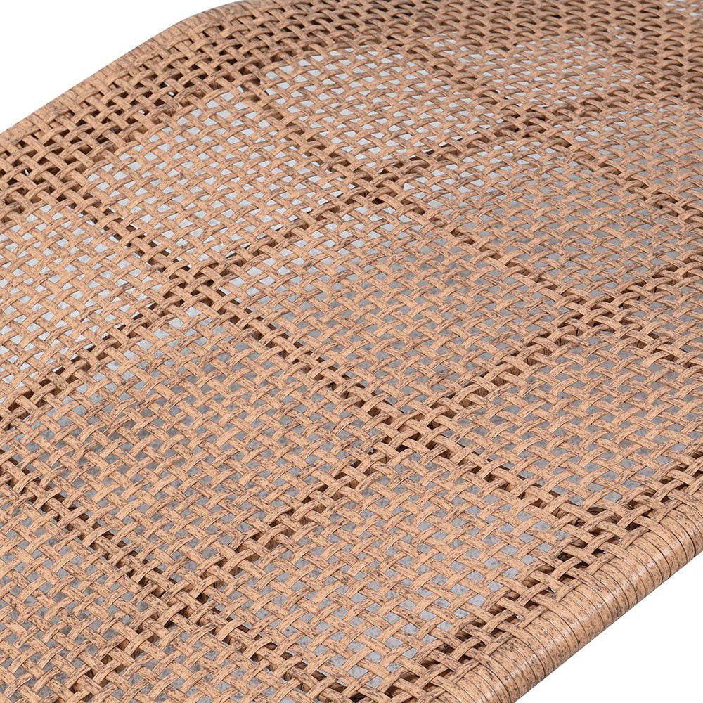 A stylish sun lounger crafted from natural wicker