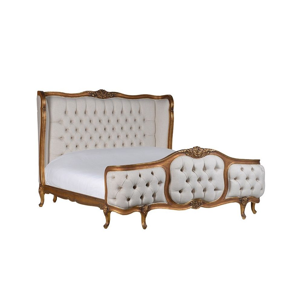Organza Buttoned Bed 6ft