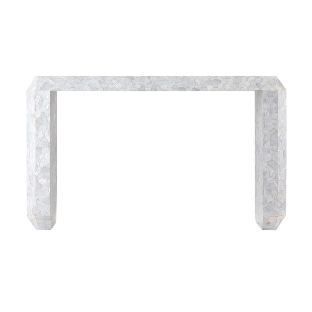 Opulent mother-of-pearl inlay console table