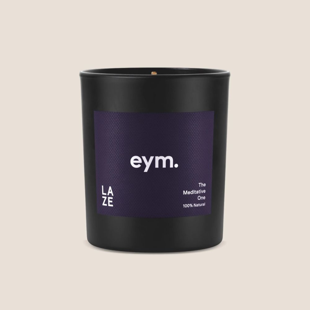A meditative 100% natural frankincense and patchouli candle 