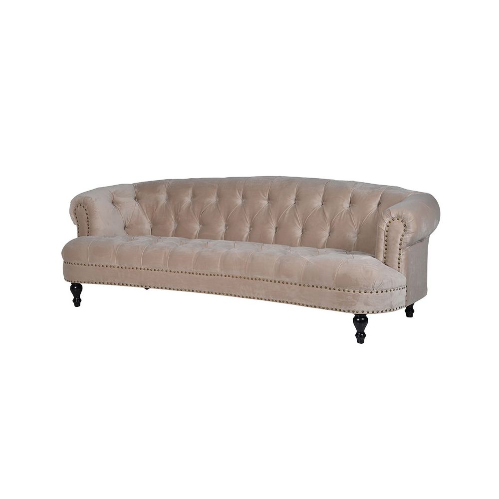 Regal Velvet Button Sofa