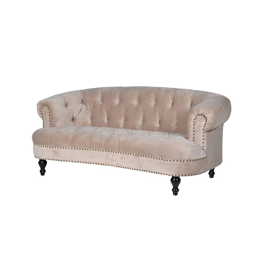 Regal Velvet Button Sofa