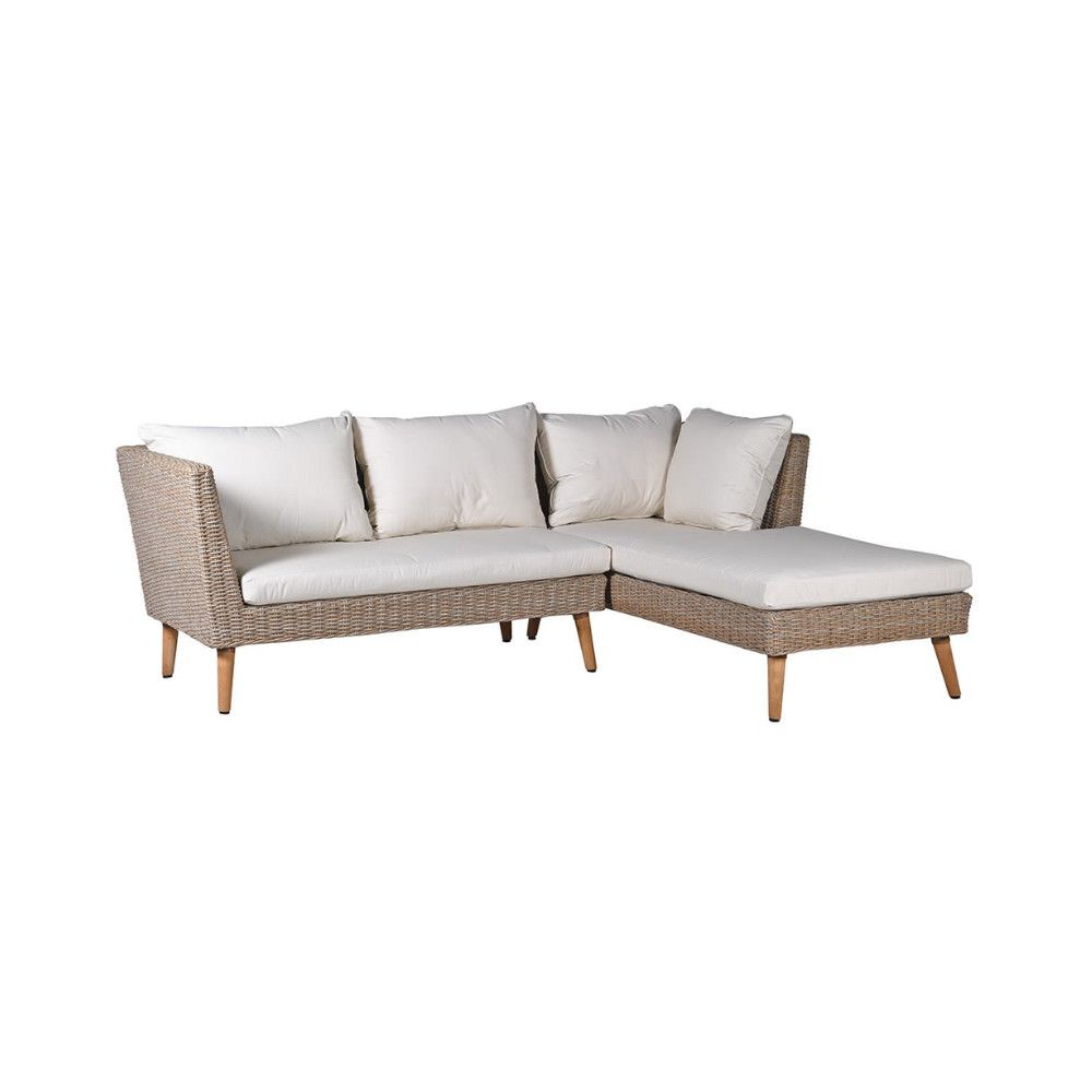 Modern garden/outdoor corner sofa and seat cushion with coffee table