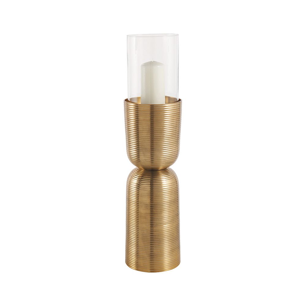 Stylish, gold finish, large Comete candle holder