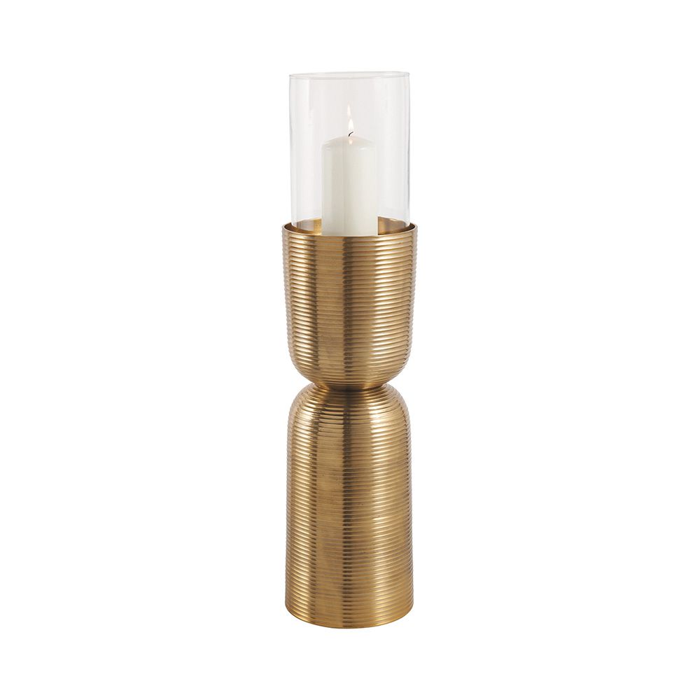 Stylish, gold finish, large Comete candle holder