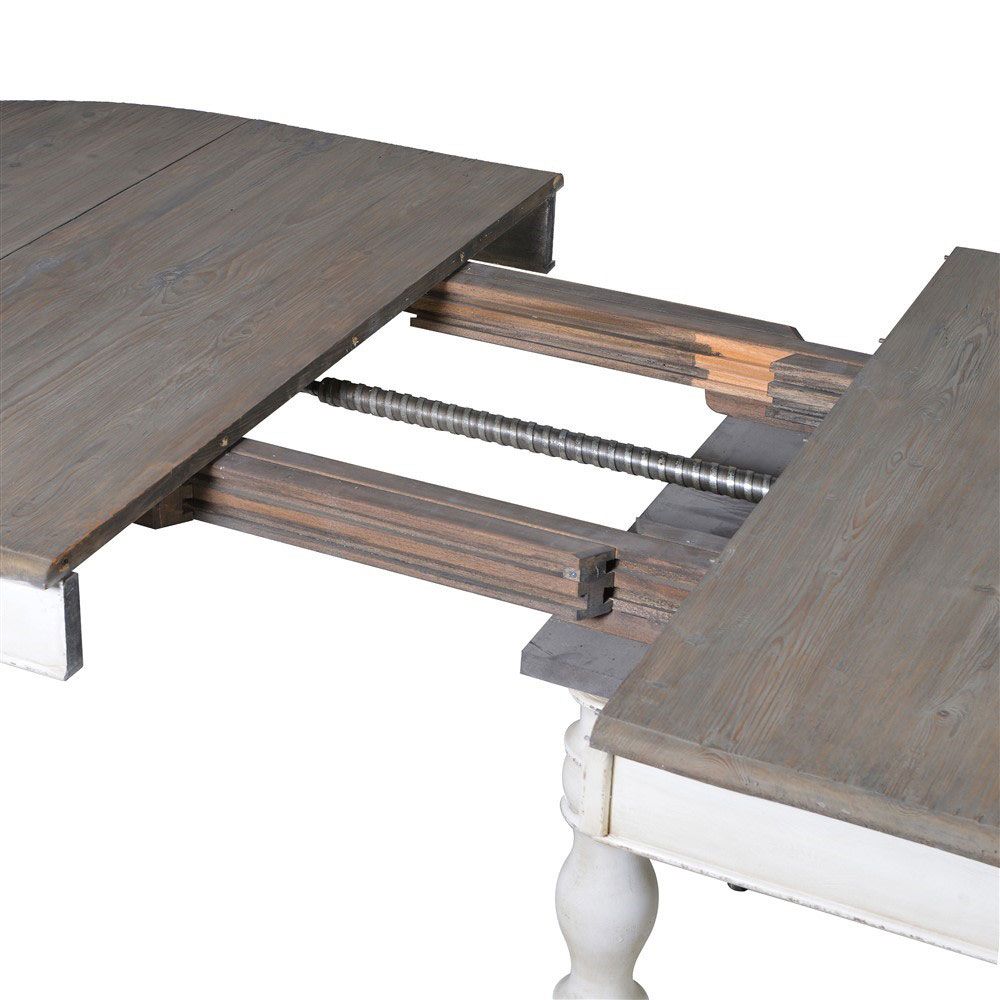 Gorgeously rustic extendable dining table