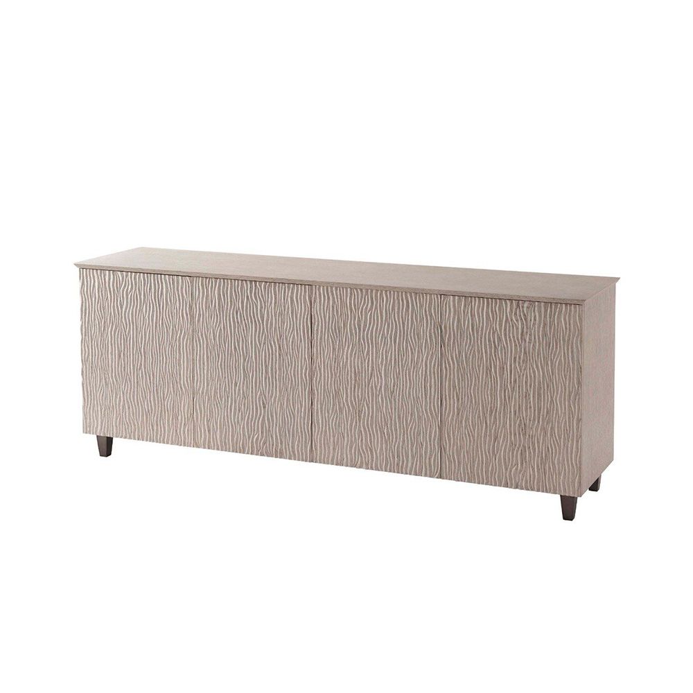 Contemporary sideboard with wave-effect on doors