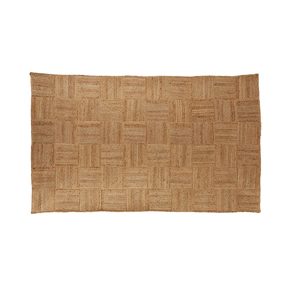Natural jute checkered rug