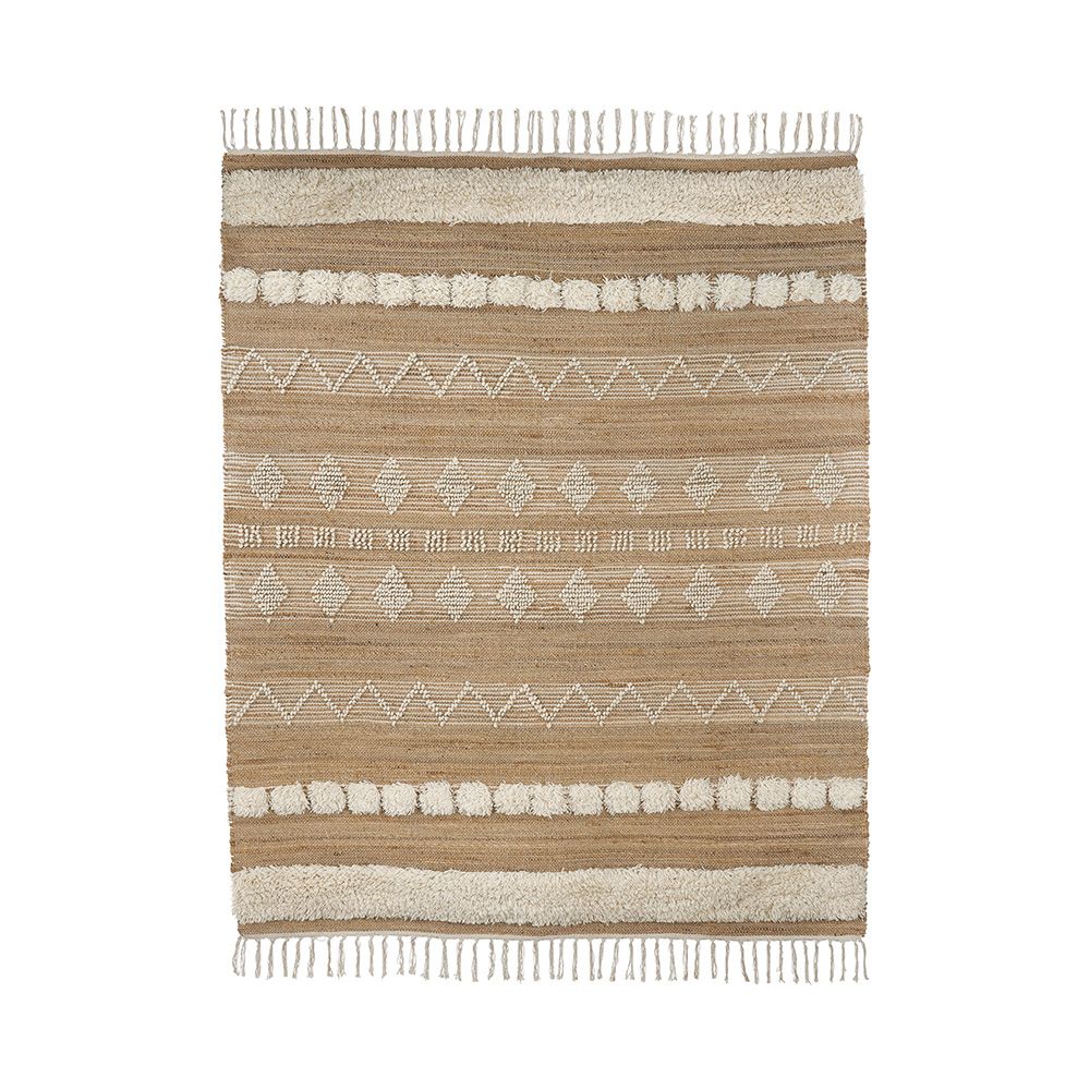 Gorgeous Scandinavian-inspired rug with cotton and wool details