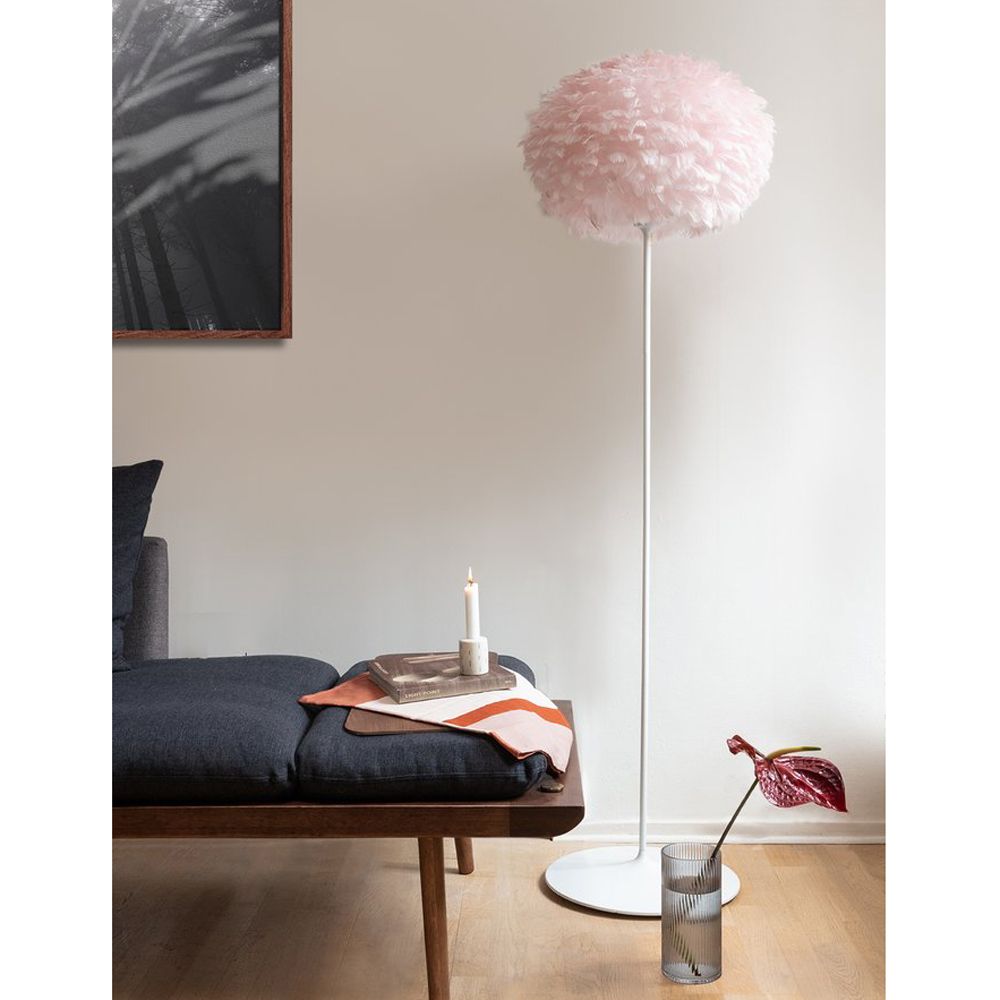 Multi use feather lampshade in pink