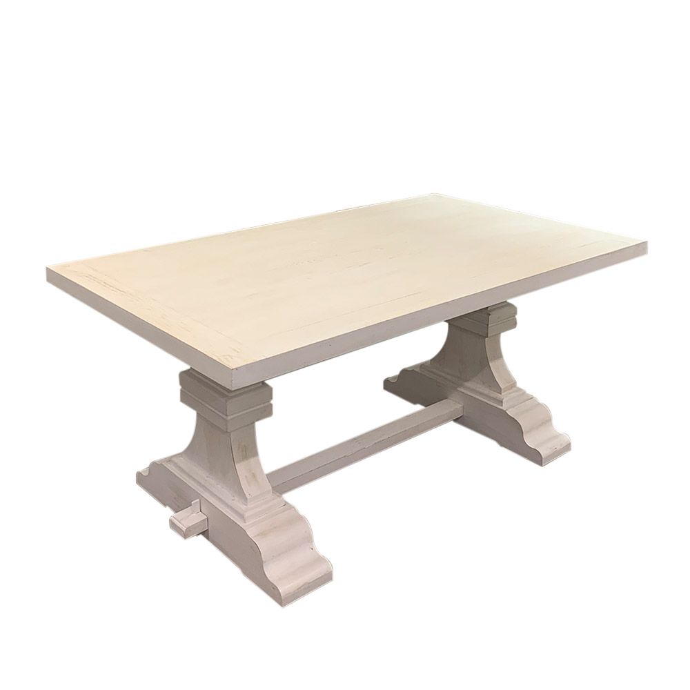 Brushed white complete Cheshire dining table