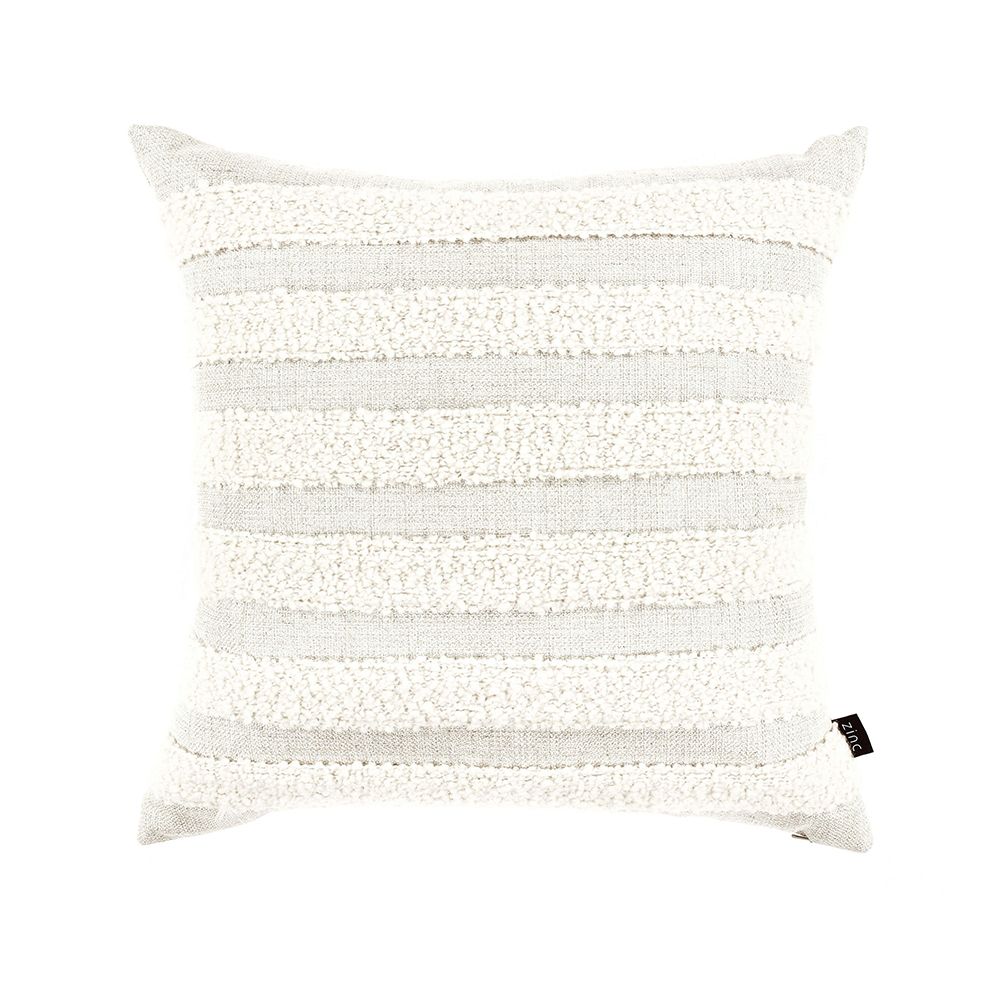 A beautiful boucle weave pillow with a stylish stripe design
