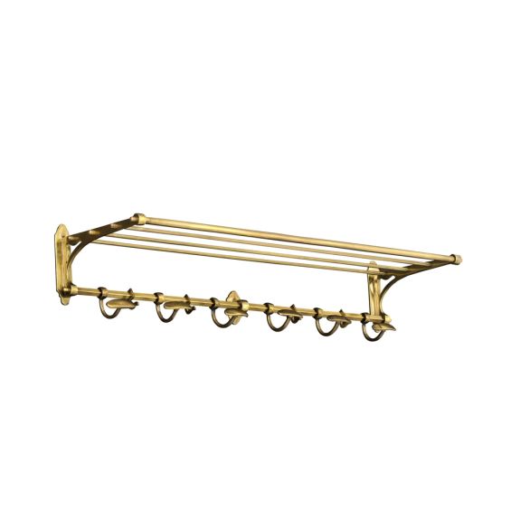 Glamorous Eichholtz antique brass finished coat rack 