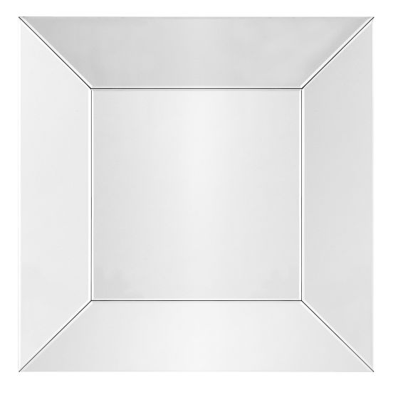 Designer silver square mirror