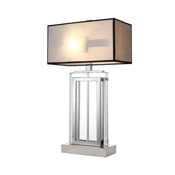Eichholtz Arlington Table Lamp - Nickel - Grey Shade