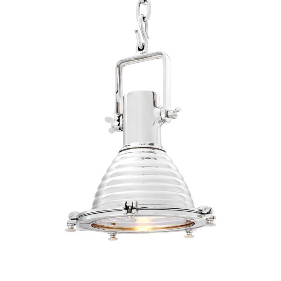 Vintage style pendant with nickel finish 