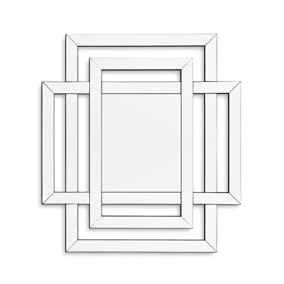 A gorgeous tri rectangular and art deco inspired mirror