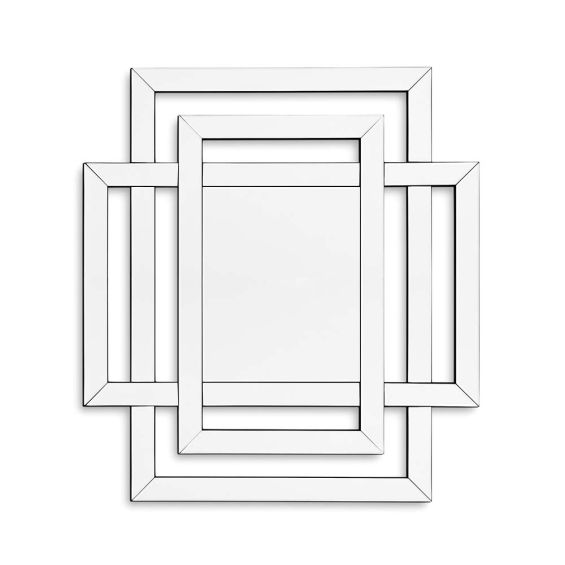 A gorgeous tri rectangular and art deco inspired mirror