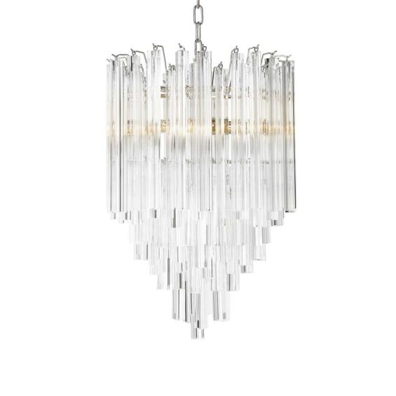 Eichholtz nickel wind chime designed chandelier 