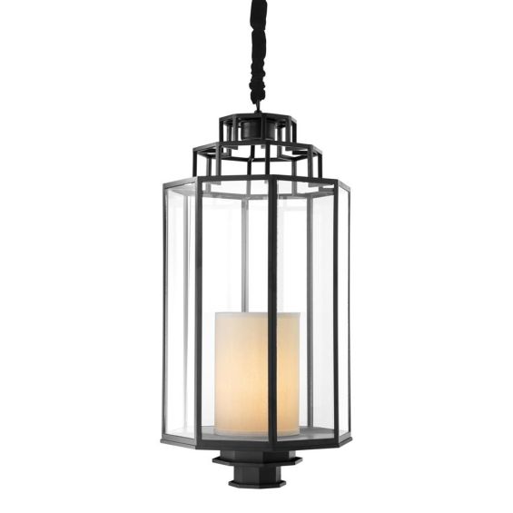 Modern Moroccan style black lantern