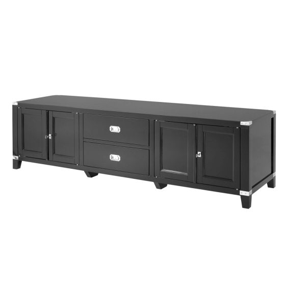 black military tv unit with nickel details 