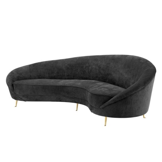 Eichholtz Provocateur Sofa - Black Velvet