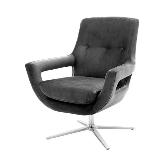 Eichholtz Swivel Chair Flavio - Granite Grey