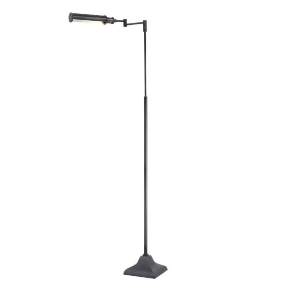 Industrial contemporary sleek bronze floor lamp