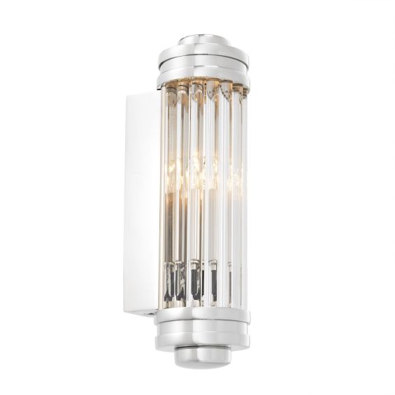 eichholtz ribbed wall lamp with silver details