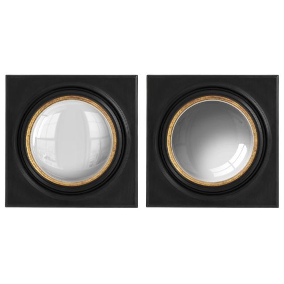 A set of two luxury convex mirrors by Eichholtz