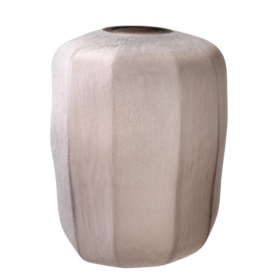 large sand hand-blown vase