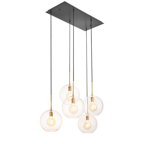 Mid-century modern glass globe ceiling light by Eichholtz