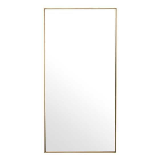 rectangle dressing wall mirror with brushed brass finish 
