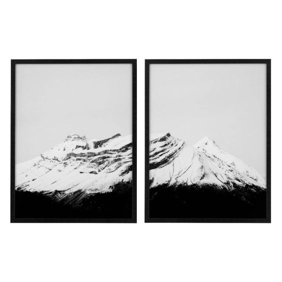 Set of 2 prints black and white art